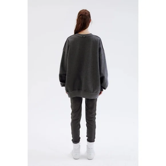 Women's The Bar Sweatshirt L Gray Varsity - Picture 7 of 8